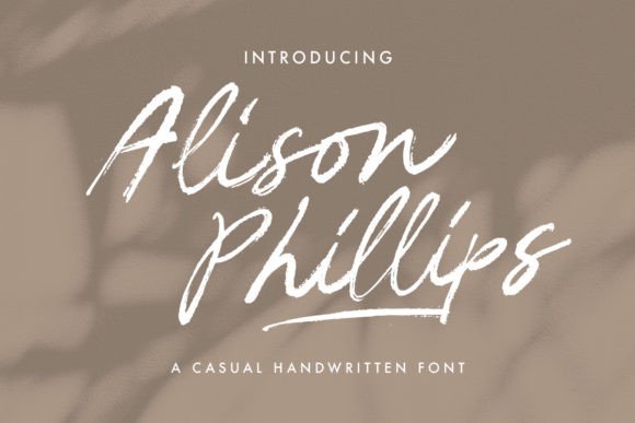 Alison Phillips: Authentic Handwritten Font Style