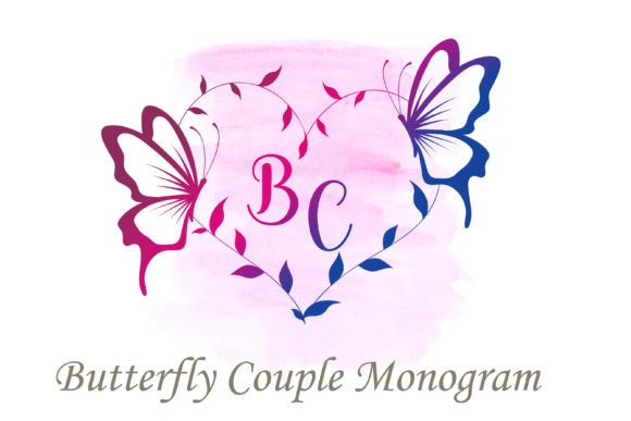 Butterfly Couple Monogram: An Elegant Font for Special Projects