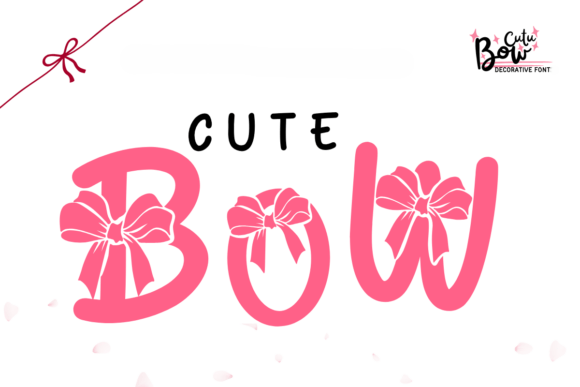 Cute Bow: A Playful Font for Girly Branding & Crafts