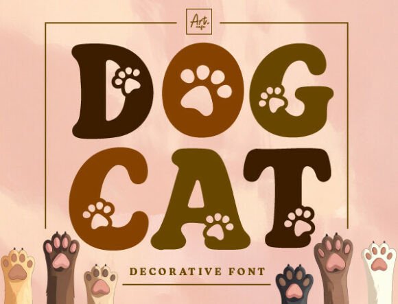 Dog Cat Retro Paw: A Playful Typeface for Pet-Centric Projects