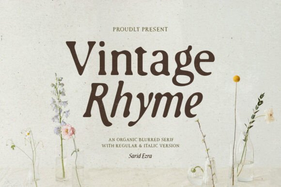 Vintage Rhyme: A Serif Font for Organic Design